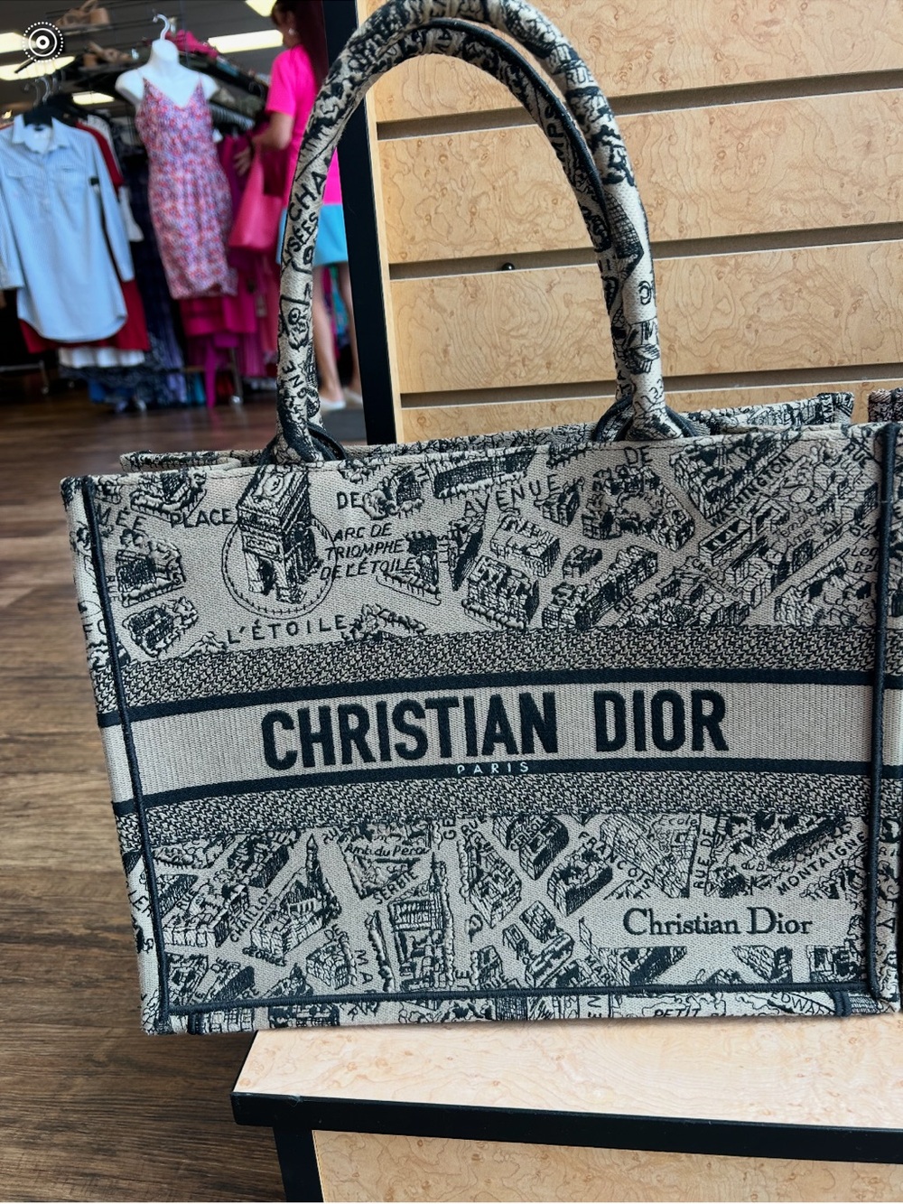 Christian Dior Book Tote - Plan De Paris Print Medium size